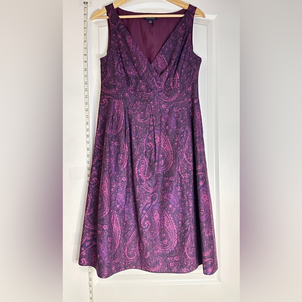 Lands End Purple Midi Dress, Size 4